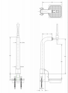 Tubular Tower 1 Out Clamp On -836