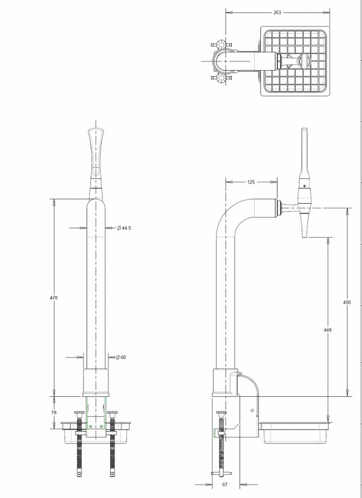 Tubular Tower 1 Out Clamp On -836